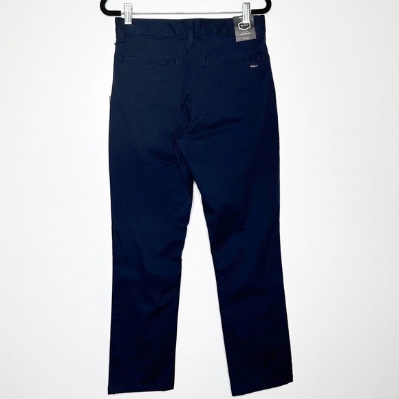 NWT RVCA The Weekend Stretch Chino Pants Straight Fit Men's Navy Blue Size 29 - Picture 5 of 9